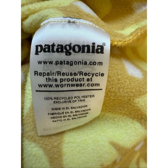 Patagonia Womens Synchilla Flower Fleece Snap-T Pullover Sweater Yellow Large - Picture 16 of 16